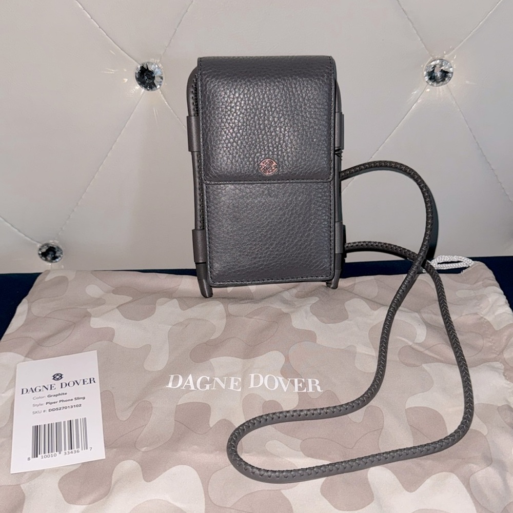 Dagne Dover Piper phone sling in graphite